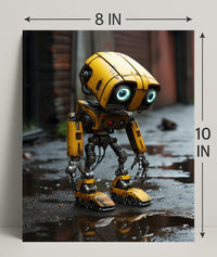 The Curious Yellow Robot Poster PosterGoat