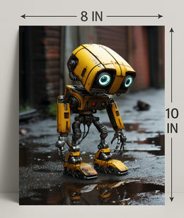 The Curious Yellow Robot Poster PosterGoat