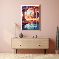 Carlsbad Caverns Travel Poster Vintage Wall Art