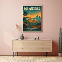 Vintage Los Angeles Travel Poster: City of Dreams