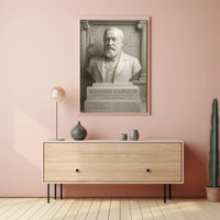 Benjamin Harrison Vintage Marble Presidential Poster