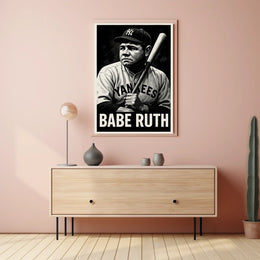 Babe Ruth Legendary Baseball Icon Poster