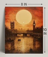 Sunset Over London Poster