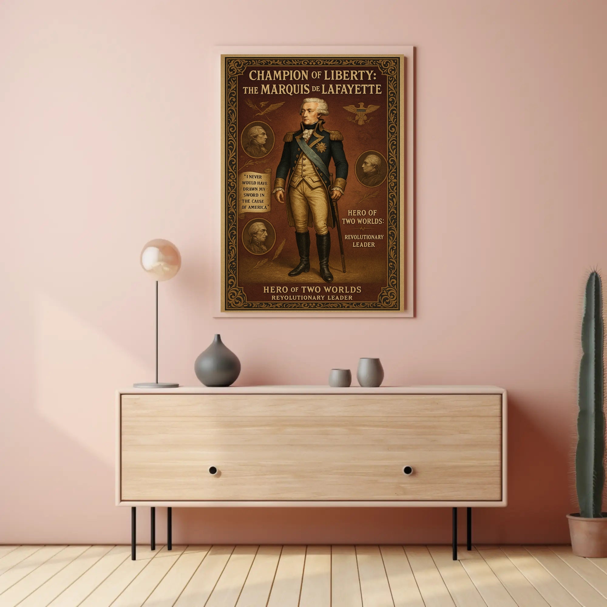 The Marquis De Lafayette Hero Of Two Poster