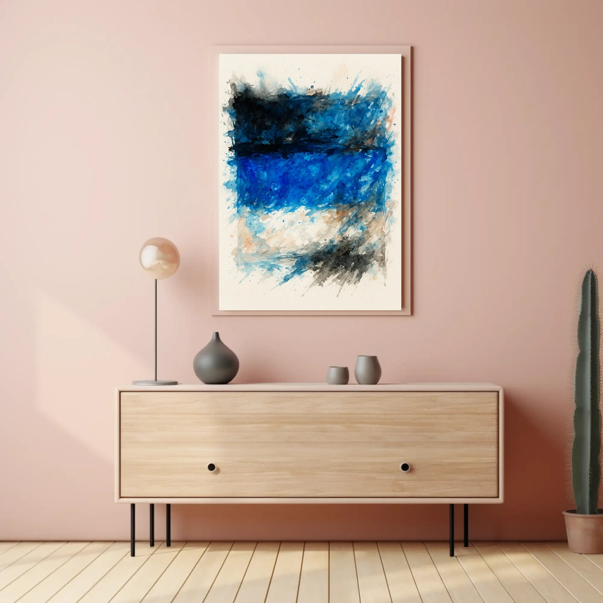 Abstract Blue Horizon Abstract Poster