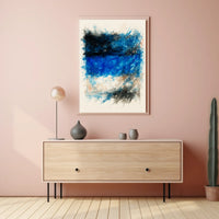 Abstract Blue Horizon Abstract Poster