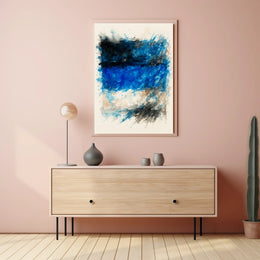 Abstract Blue Horizon Abstract Poster