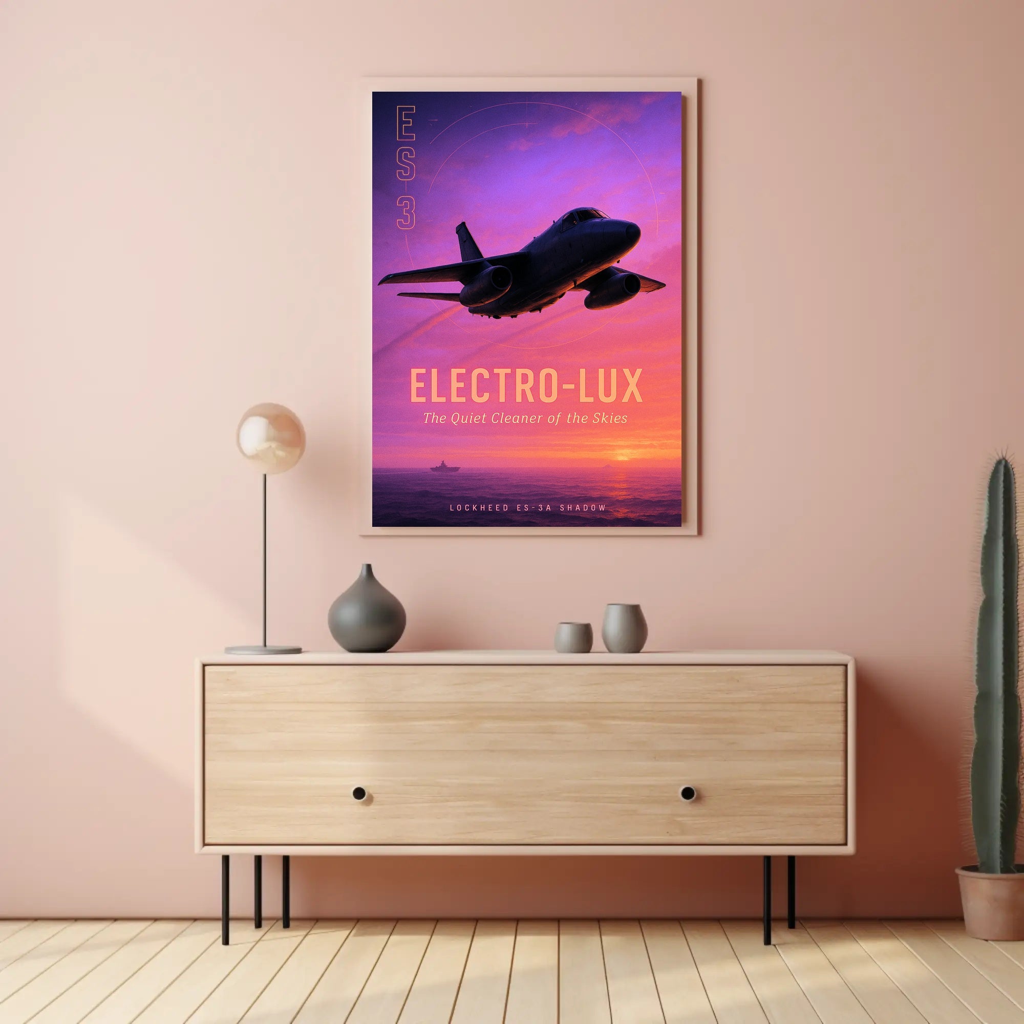 Lockheed ES-3A Shadow Electro-Lux Poster PosterGoat