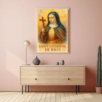Saint Catherine De Ricci Portrait Of Faith Devotion Poster