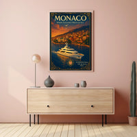 Monaco Where Elegance Meets the Sea Poster