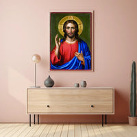 Iconic Portrait of Jesus Christ Poster