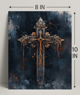 Ornate Gothic Cross Poster