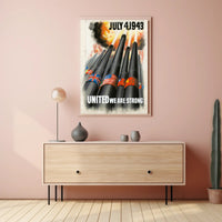 World War II Patriotic Art: Powerful Historical Poster