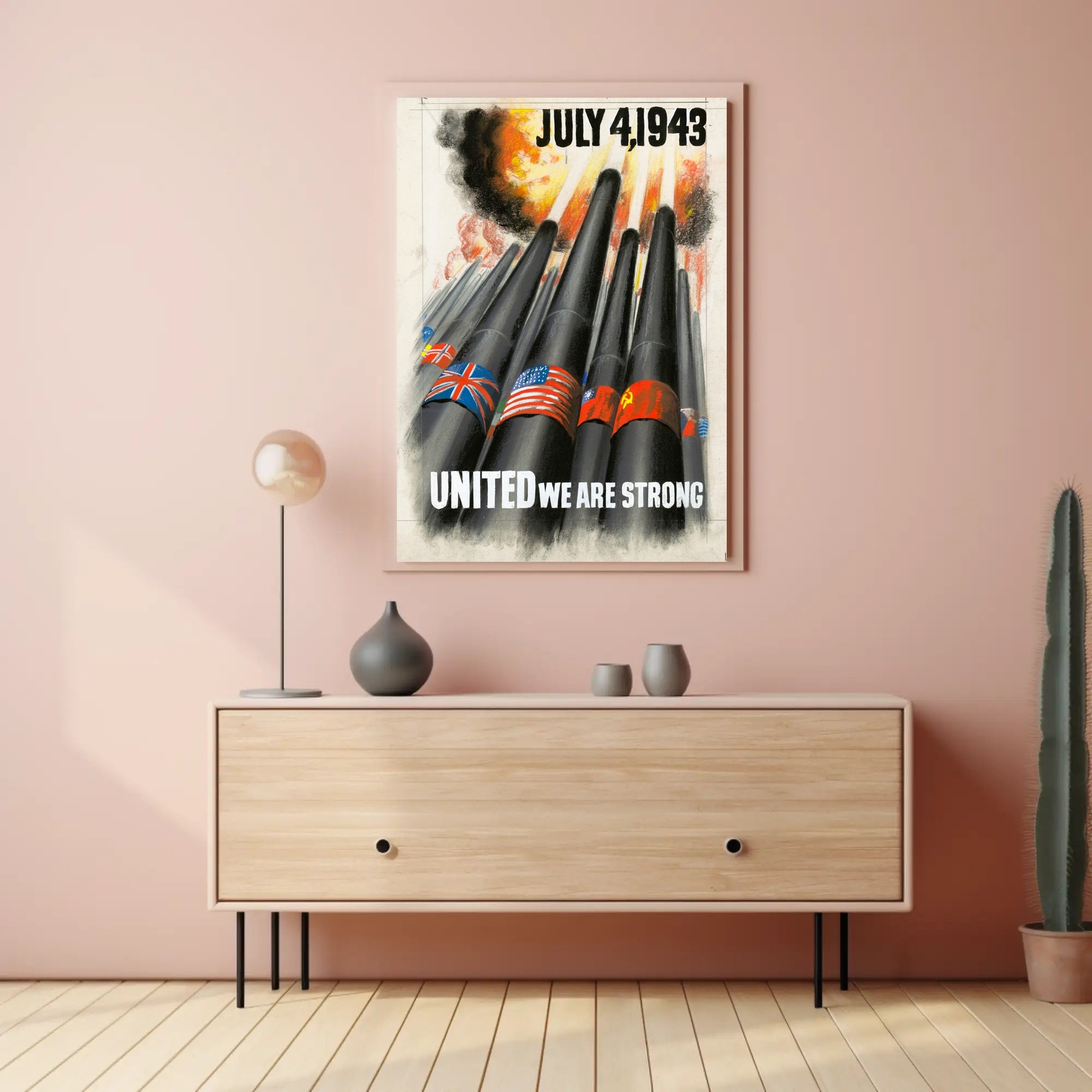 World War II Patriotic Art: Powerful Historical Poster