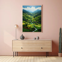 Serene Terraced Landscape Poster