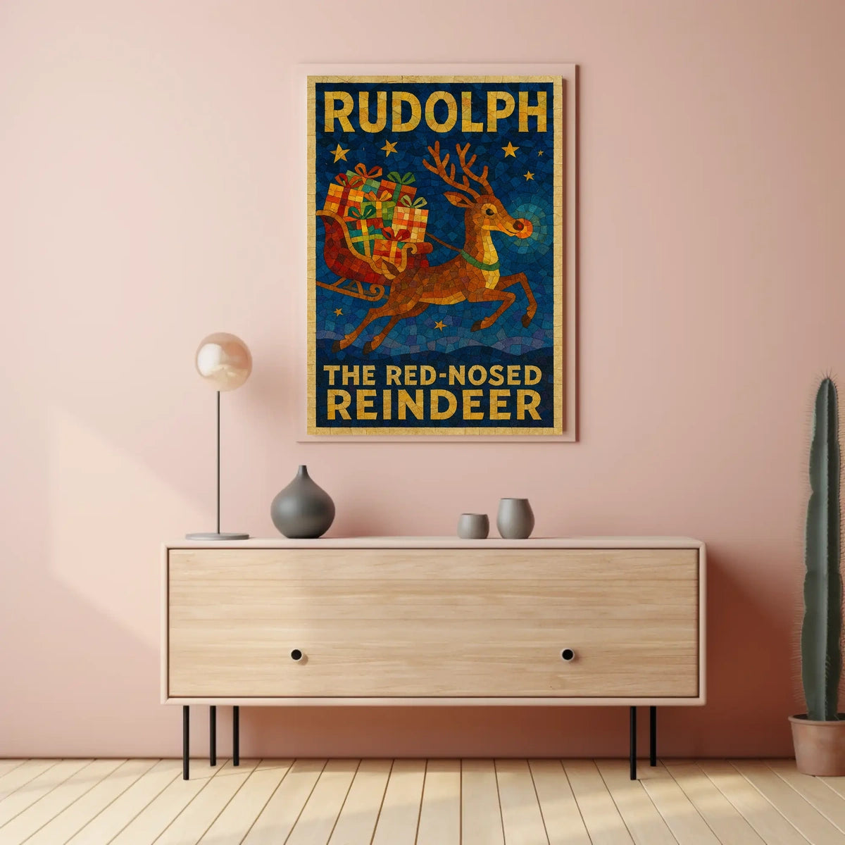 Rudolph Reindeer Poster