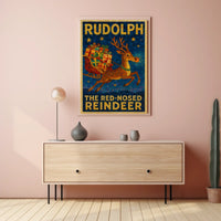 Rudolph Reindeer Poster