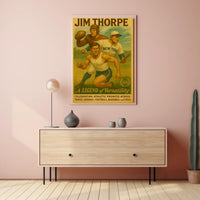 Athlete Versatility Football Baseball Track Poster