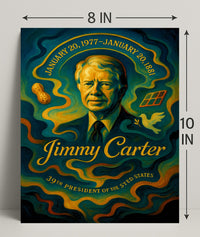 Jimmy Carter 39th President Wall Art Print PosterGoat
