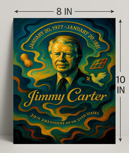 Jimmy Carter 39th President Wall Art Print PosterGoat