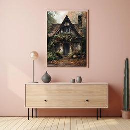 Enchanted Cottage In Autumn Poster