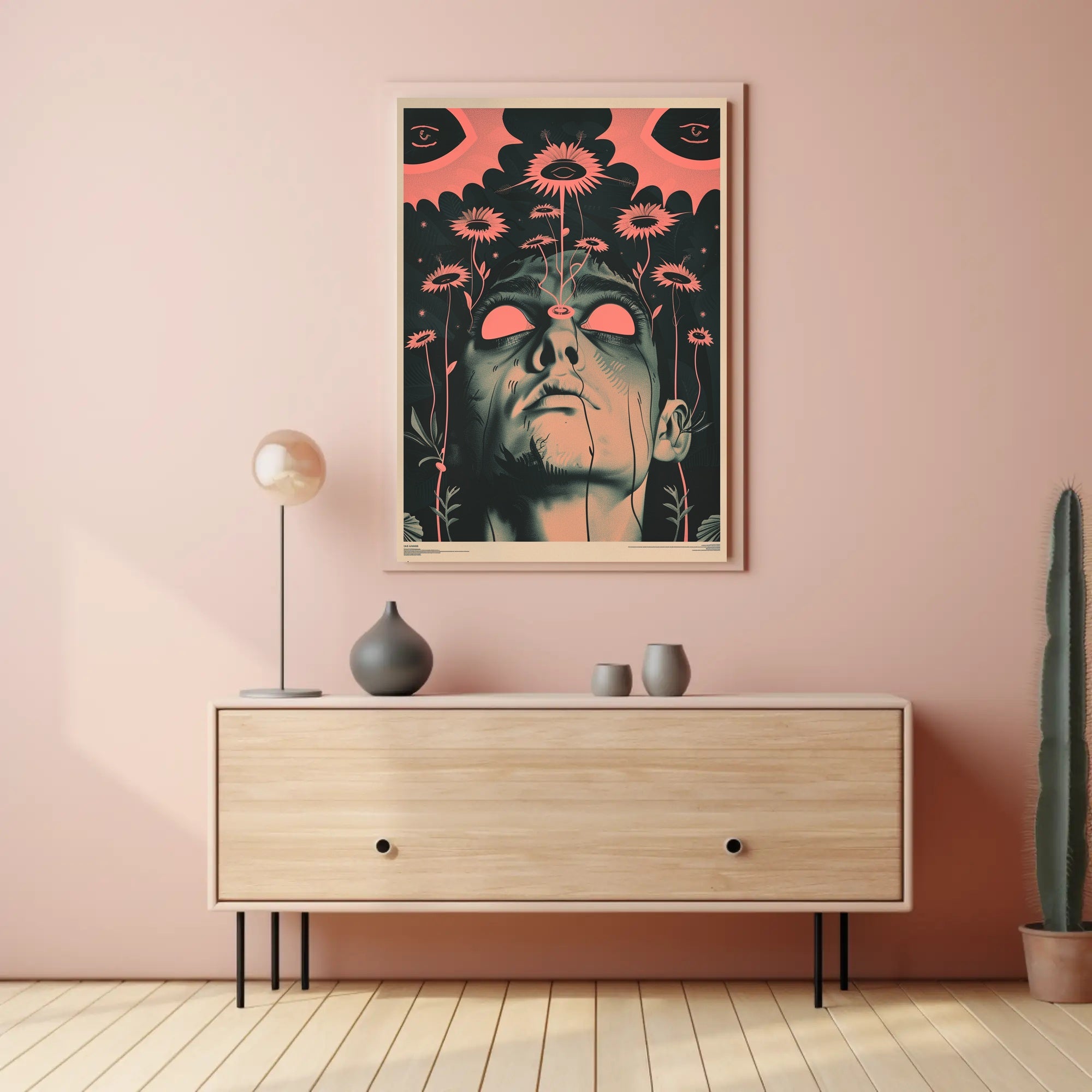 Surreal Floral Vision Art Print Poster for Home Decor PosterGoat