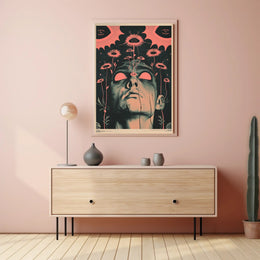Surreal Floral Vision Art Print Poster for Home Decor PosterGoat