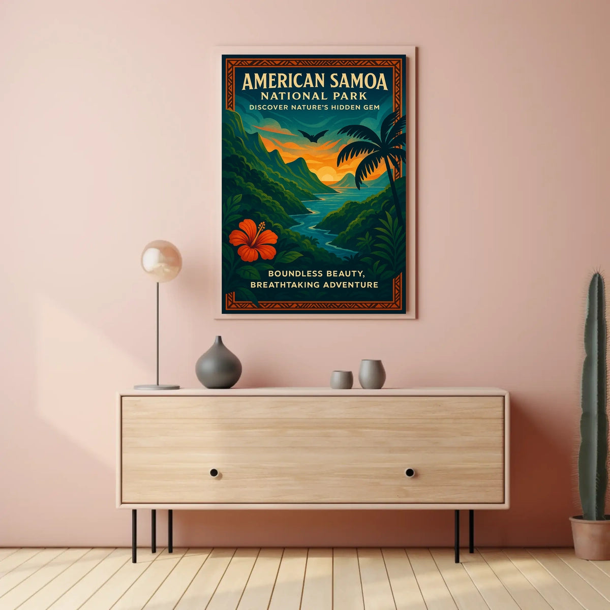 American Samoa National Park Vibrant Artistic Travel Poster