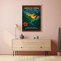 American Samoa National Park Vibrant Artistic Travel Poster