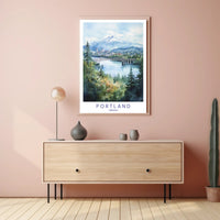 Portland Scenic View Poster PosterGoat