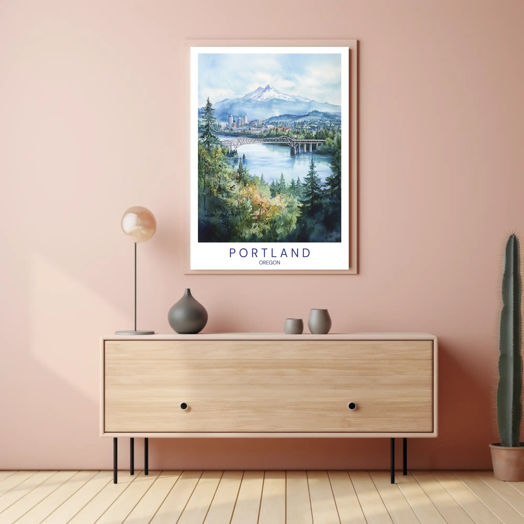 Portland Scenic View Poster PosterGoat