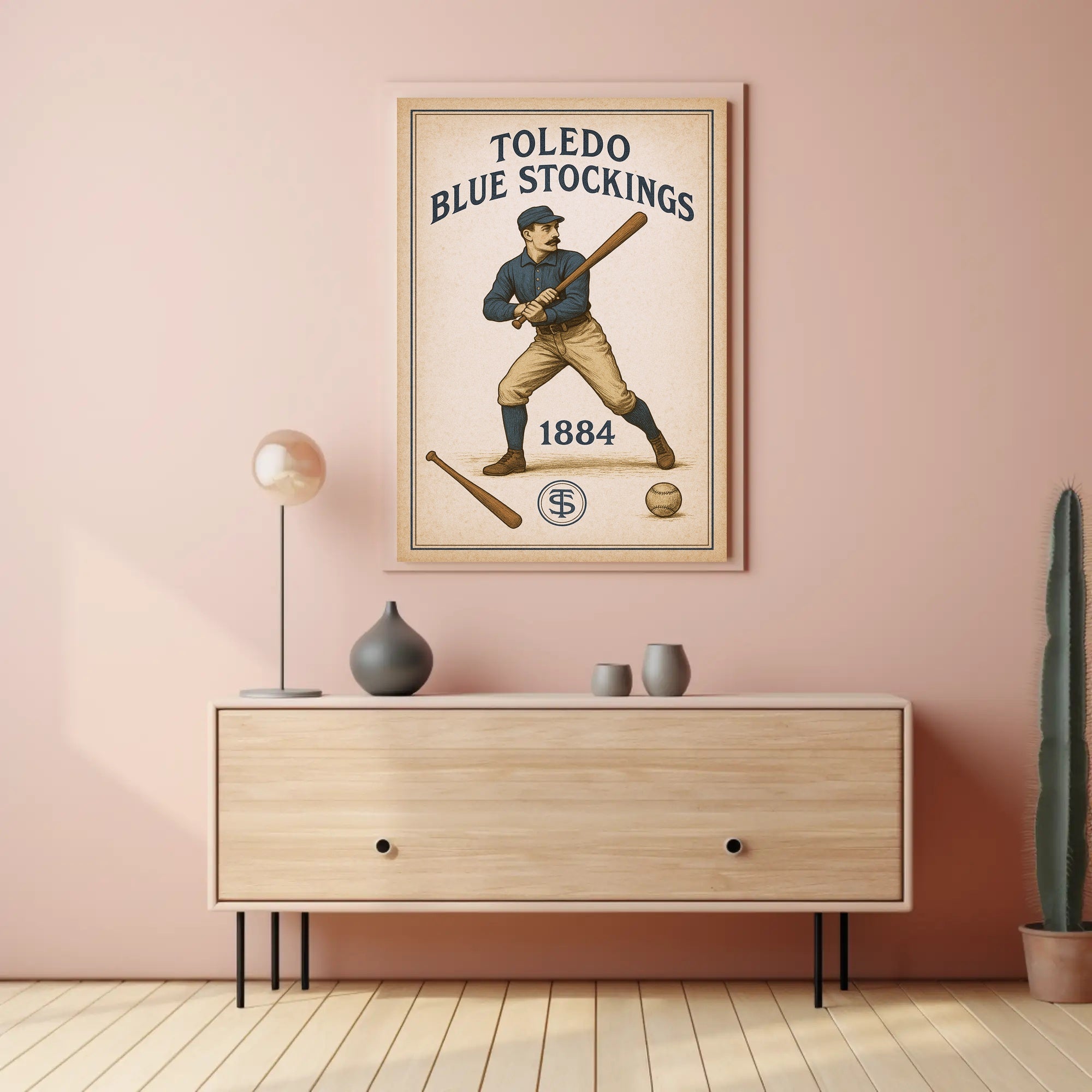Toledo Blue Stockings 1884 Poster PosterGoat