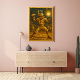 Reindeer Quarterback Number 12 Poster
