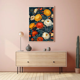 Vibrant Floral Symphony Wall Art Print