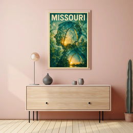 Missouri Silhouette Poster