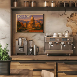 Boise City Gem of the Mountains Poster Art