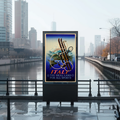 Italy The Ideal Land for All Sports Poster