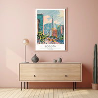 Vibrant Bogotá Cityscape Poster PosterGoat