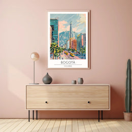 Vibrant Bogotá Cityscape Poster PosterGoat