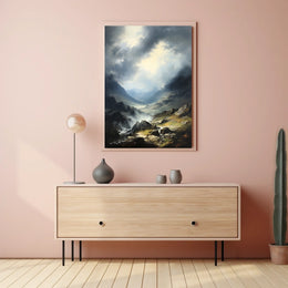 Majestic Mountain Landscape Art Print National Park Poster