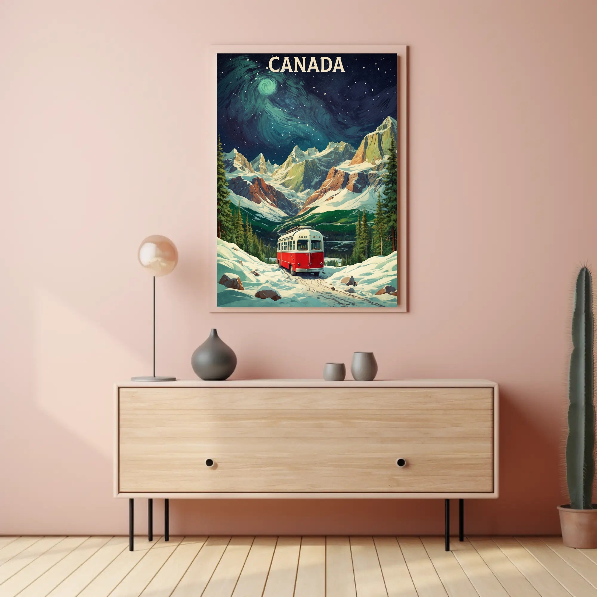 Scenic Canadian Rockies Train Travel Poster