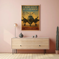 Fairchild AT 21 Gunner Vintage Poster Print