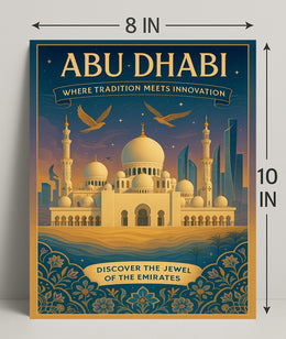 Abu Dhabi Fusion: Modern Meets Tradition Urban or Cityscape Poster