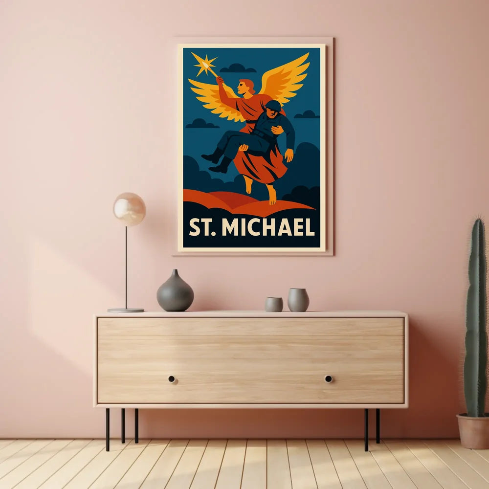 Saint Michael Modern Religious Art Poster