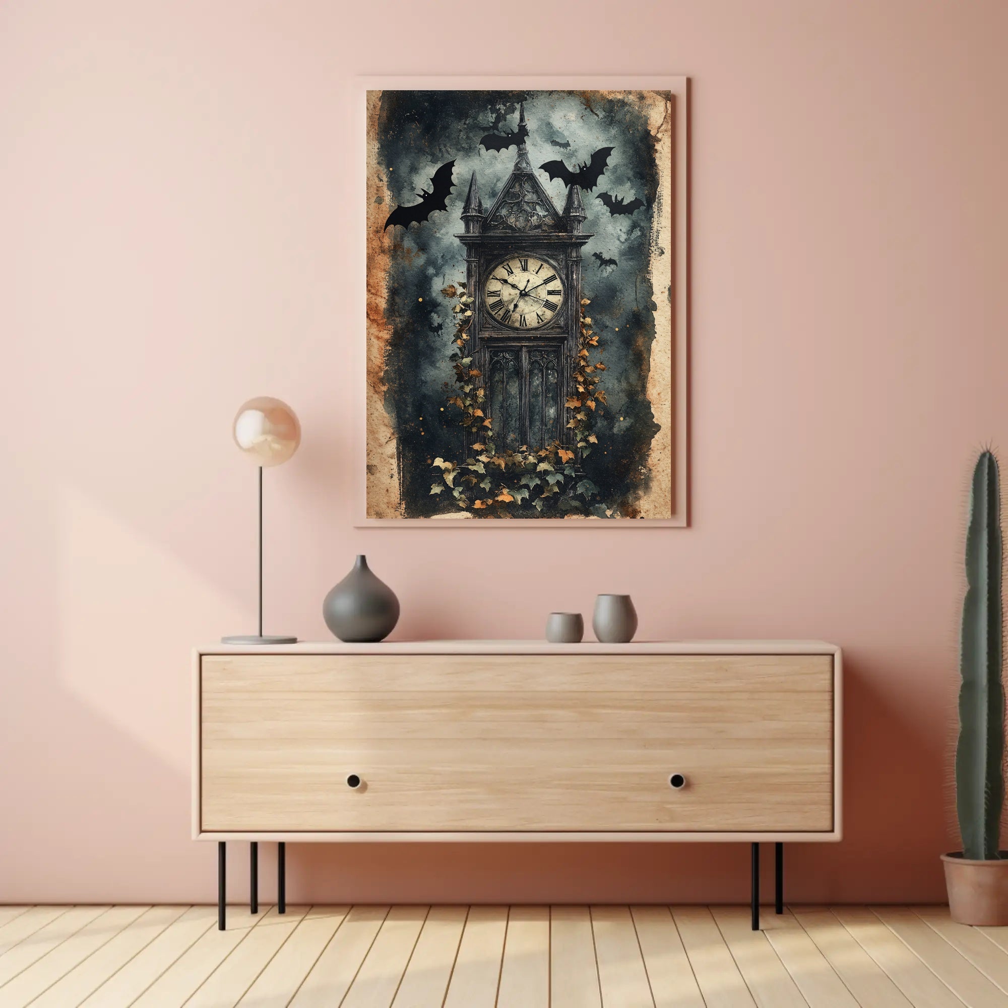 Gothic Clock Tower At Dusk Poster