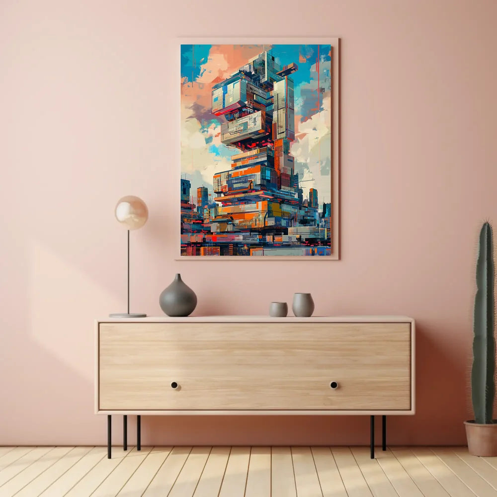 Modern SN Typography Art Poster