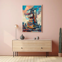 Modern SN Typography Art Poster