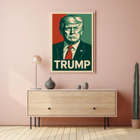 Trump Patriotic Portrait Photography Realism Poster