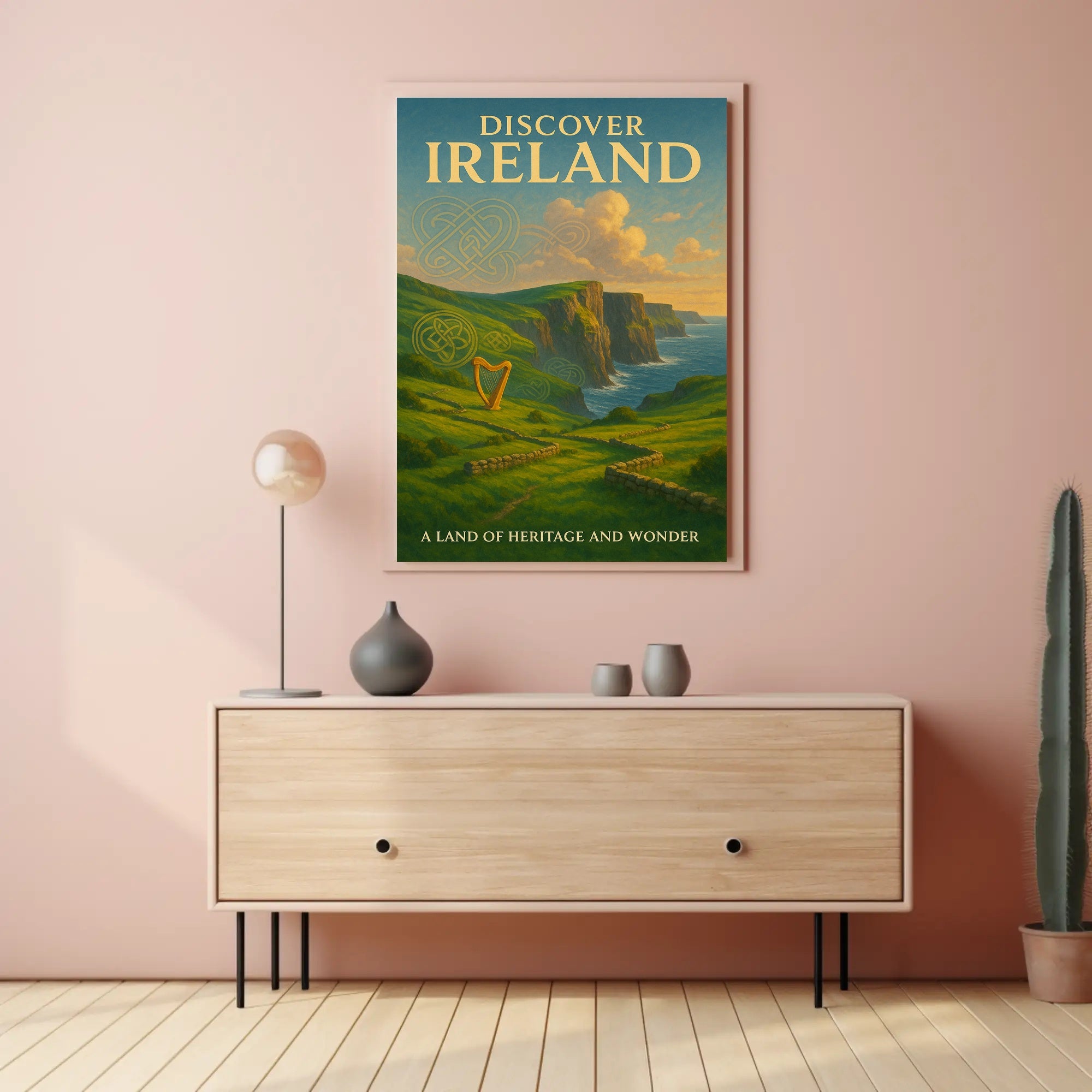 Irish Landscapes: Cliffs and Culture Heritage Poster