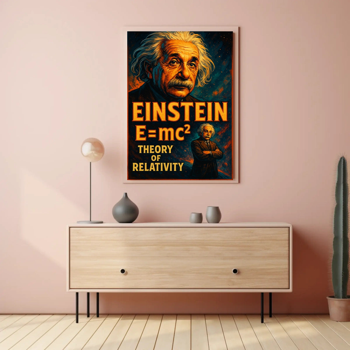 Einstein Relativity Scenic Wanderlust Poster